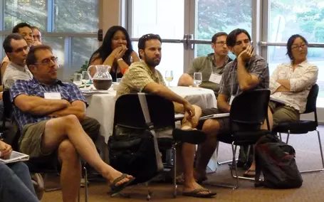 Participants listening at the 2012 Preparing for an Academic Career workshop