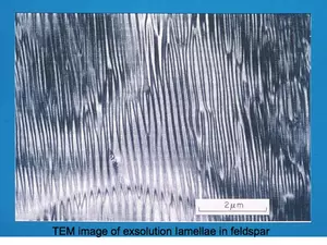 TEM image of exsolution