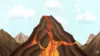 A cartoon of a volcano shows magma moving through the sides of a volcano.
