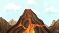 A cartoon of a volcano shows magma moving through the sides of a volcano.