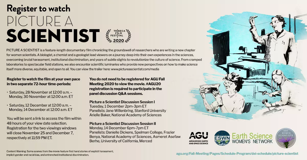 Picture a Scientist #AGU20 panel flyer