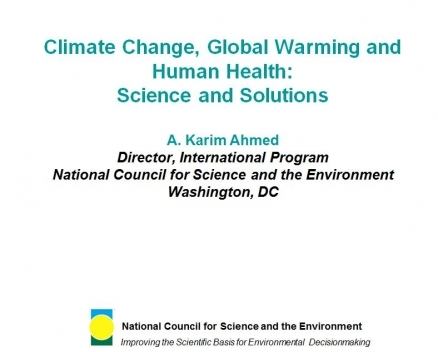 Climate Change, Global Warming, and Human Health
