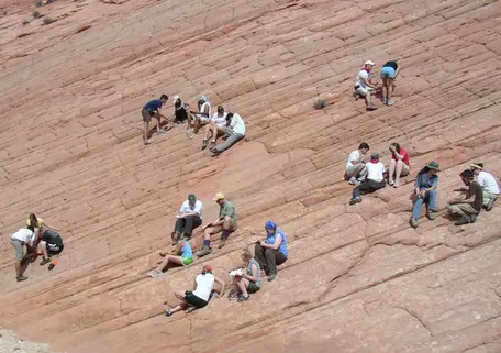 William and Mary geology students in the field