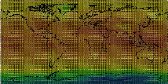 tas_JJA_1980_1999_20th_Century_Experiment map