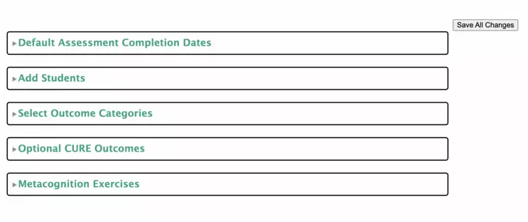 screenshot E-CURE dashboard editable fields