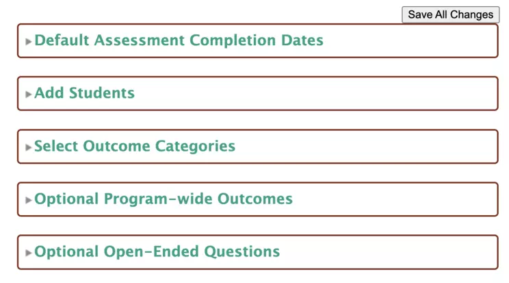 EvaluateUR 5 dashboard boxes