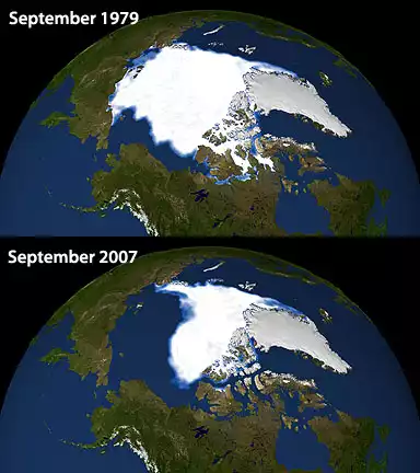 Arctic Sea Ice September 1979-2007