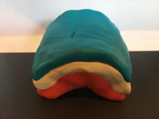 Play-Doh model, upright anticline