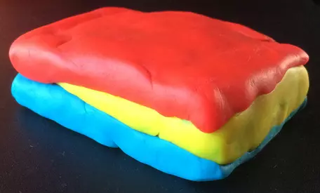 Play-Doh model of a sedimentary wedge