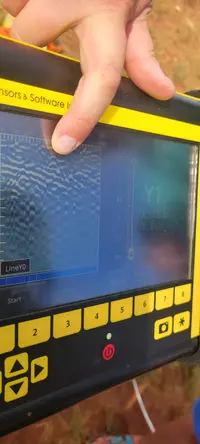 GPR diffraction data on the Noggin GPR display unit