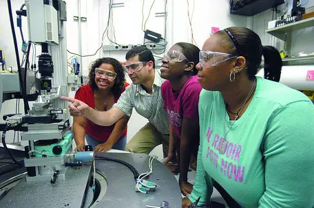 Southern University and A&amp;M College FaST students work at the Advanced Photon Source at Argonne National Laboratory.