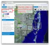 Screen shot of sea level rise and coastal impacts web page.