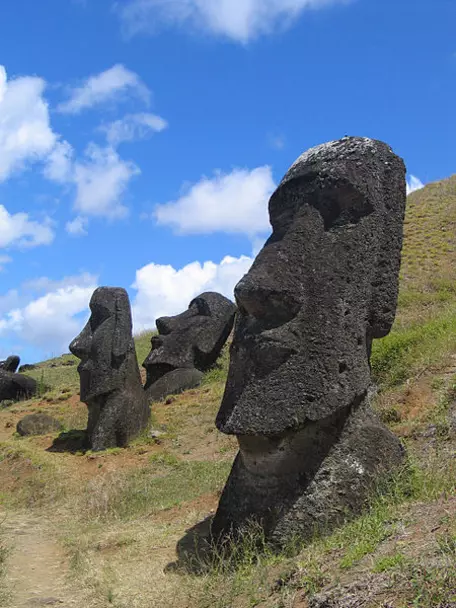 Easter Island stone heads