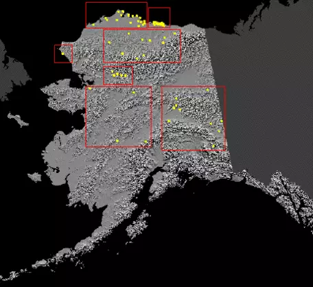 Map of borehole temperature sites