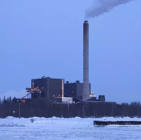 Peat-burning power plant in Finland