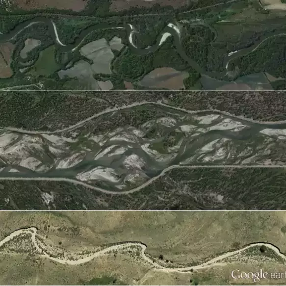 Geometric Three Rivers Image Rivers come in many shapes and sizes