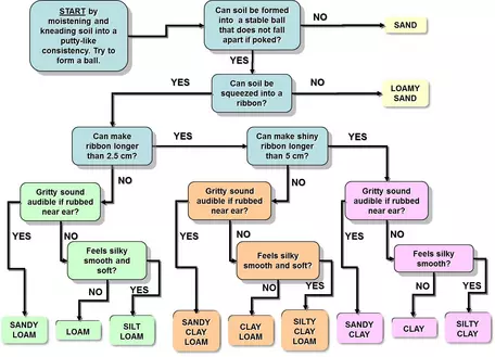 SSSA Multimedia Gallery - Flow Chart for Texturing Soil by Feel.jpg