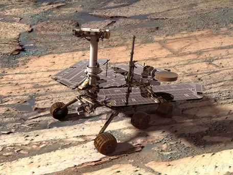 Digital Opportunity Rover on Mars at Endurance Crater