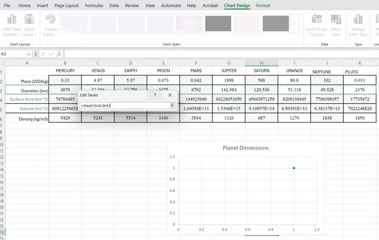 Screenshot to choose X-axis data