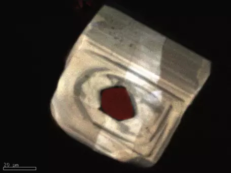 Zircon sample tens of micrometers in thickness