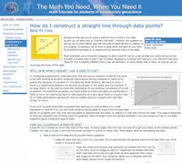 Screenshot of page "How do i construct a straight line through data points?"