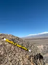 NAGT pencil on granitic boulder