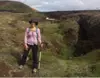Geologist at the Mid-Atlantic Ridge in Iceland