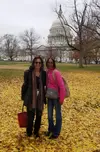 Past OAFA awardees Davis and Gamage at AGU