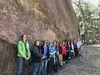 Teachers at the largest glacial erratic in the USA