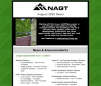 Front page of August 2026 NAGTNews