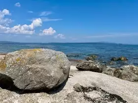 Older schist on younger granite