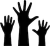 Raised hands