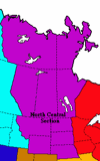 Graphic of the extent of the North Central NAGT Section