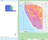 GeoCode example. Map of California strain rates as determined through student coding using GPS data.