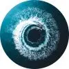 boat creating a wave in the shape of a circle