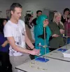 Students doing Party Time volcanoes Activity