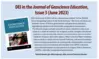 Journal of Geoscience Education DEI Issue advertisement