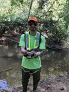Largemouth Bass caught while Electrofishing