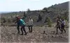 Collecting GPR data on a cinder cone