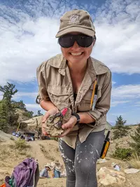 Skye with Fossil