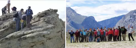 Students doing field work in Montana