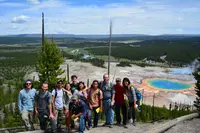 Students Enjoying the Geological Wonders of Yellowstone