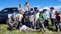 Students by Truck after Scouting Mission