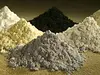 Piles of finely ground materials that represent ciritical minerals