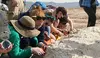 Students measuring strike and dip