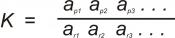 Equation 03: the equilibrium constant