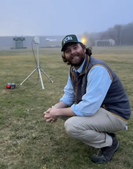 Roger Hart at CCRI with magnetometer.