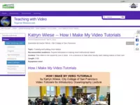 Go to http://serc.carleton.edu/NAGTWorkshops/video/workshop2014/minutevids/81845.html