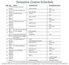 A tentative course schedule showing dates, units, what is due each day in class, and other events.