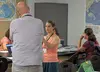 Participants discussing teaching activities
